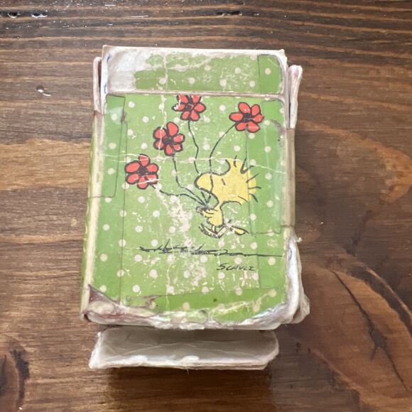 VINTAGE 1965 HALLMARK PEANUTS WOODSTOCK MINIATURE PLAYING CARDS~ Missing 2 Cards - Picture 1 of 8